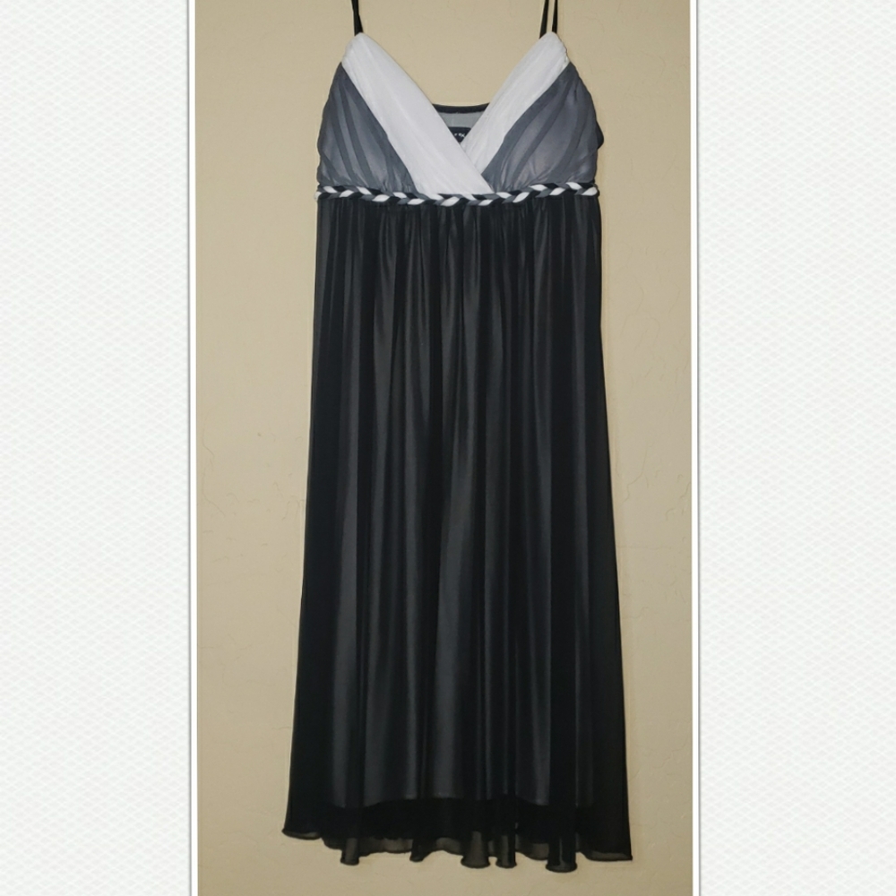 Black and Grey Sheer layered dress